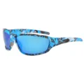 Unisex gepolariseerde sportfietszonnebril met blauw camo montuur voor buiten vissen en sport - Blauw Montuur Ijsblauwe Glazen
