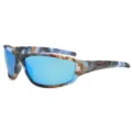 Polarized sports cycling sunglasses with camouflage frame and blue lenses for outdoor fishing. - Camouflage Blue