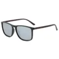 Gafas de sol polarizadas negras clásicas con protección UV y patillas elegantes para exteriores. - No polarizado / Marco Negro Pata Marrón Lente Mercurio Blanco