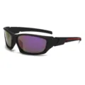 Polarized sports sunglasses for outdoor cycling and driving, anti-glare fishing shades. - Black Frame Purple Mercury Lens (Polarized True Film)