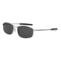 Klassieke metalen gepolariseerde zonnebril voor heren en dames, vintage UV400 rijbril stijl. - Zilver Frame Grijze Lens