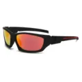 Gepolariseerde outdoor sportzonnebril voor heren en dames, zwart montuur, rode lens. - Zwart Frame Rood Kwik Lens (Gepolariseerde Echte Film)