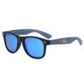 Lunettes de soleil polarisées Coupe du monde 2026, monture noire, verres miroirs. - Branches Bleues Revêtement Bleu (Polarisé)