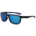 Gepolariseerde zonnebril voor heren en dames, zwart montuur met blauwe lenzen voor sport en fietsen. - Zwart Frame / Ijsblauw Spiegel