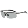 Aluminum magnesium cycling polarized sunglasses outdoor sports UV protection bicycle glasses - Gun Frame Photochromic (Aluminum-Magnesium Polarized)