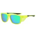 Occhiali da sole polarizzati tattici giallo neon con protezioni laterali pesca sport - Verde Neon (Polarizzato)