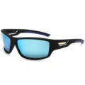 Heren Dames Sport Gepolariseerde Zonnebril UV400 Fietsen Rijden Zonnebril Zwart Blauw - Zwart Frame IJsblauw (Gepolariseerd)