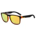 Heren Gepolariseerde Sport Zonnebril Zwart Oranje Frame Gele Spiegel Lens Fietsen - Oranje Frame Goud Gespiegeld