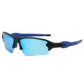 Heren Dames Sport Zonnebril UV400 Fietsen Buiten Rijden Blauwe Gespiegelde Lenzen Bril - Zwart Montuur IJstblauw (Gepolariseerd)