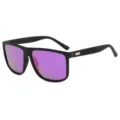 Polarized Large Frame Sunglasses UV Protection Cycling Outdoor Driving Shades Black Purple - Black Frame Purple Coating
