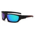 Gepolariseerde outdoor sportzonnebril voor fietsen vissen mannen en vrouwen nieuw model - Zwart Frame Groen Kwik Lens (Gepolariseerde Echte Film)