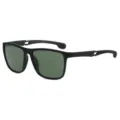 Black TR polarized sports sunglasses for outdoor cycling and hiking with green lenses - Black Frame Dark Green Lens