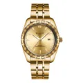Goldene Quarz Armbanduhr aus Edelstahl für Herren mit stilvollem Metallarmband und Zifferblatt. - Goldenes Zifferblatt Goldenes Armband Herren 1#