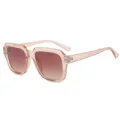 Oversized square frame sunglasses for men and women, stylish gradient lens outdoor eyewear. - Champagne Frame Tea Lens