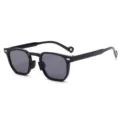 Zwarte vierkante retro zonnebril voor vrouwen mode trend chique zonnedoeken stijlvol chic. - Zwart Frame Grijze Lenzen