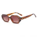 Lunettes de soleil octogonales vintage pour femmes et hommes, tendance retro imprime leopard. - Monture Léopard / Verres Thé