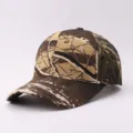 Camouflage Baseballcap für Outdoor-Sport, atmungsaktiver Sonnenschirm mit gebogenem Schirm. - Verstellbar / Tarnzweig 4