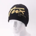 Black knit beanie hat for men and women, stylish winter warm casual pull-on skull cap. - One Size / Type A Black