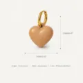 Stainless steel gold plated heart pendant stylish minimalist jewelry accessory for DIY craft. - Golden Heart