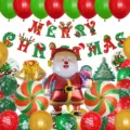 Weihnachten Weihnachtsmann Ballon Set Feier Party Dekoration Folienballons Girlande - Stil 2