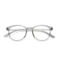 Montatura per occhiali rotonda classica TR90 anti luce blu grigio chiaro vintage da vista. - C3 Grigio Trasparente