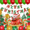 Weihnachts Ballon Set Weihnachtsmann Elch Party Deko Hintergrund Zubehör Feiertag. - Stil 9