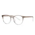 Lightweight TR90 anti-blue light eyeglasses frame, stylish gradient brown cat eye design. - Gradient Brown Frame C18