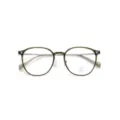 Retro TR90 lightweight square round glasses frame anti blue light optical frame detail - Transparent Green Frame