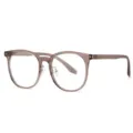 Occhiali eleganti TR90 con montatura grande anti luce blu, montatura taupe trasparente. - Tè Trasparente C40