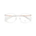 Retro transparent TR90 anti-blue light glasses frame for women, lightweight daily optical wear. - Clear Frame