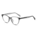 Montatura occhiali TR90 grigio chiaro, occhiali da vista retro per uomo e donna stile quotidiano. - Montatura Grigio Trasparente