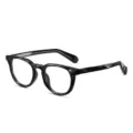 Occhiali anti luce blu alla moda con montatura TR90 e aste ondulate chic per uso. - Montatura Nero Lucido