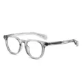Occhiali anti luce blu TR90 grigio trasparente con aste ondulate eleganti per uso quotidiano. - Montatura Grigio Trasparente