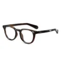 Occhiali da vista TR90 anti-luce blu con montatura alla moda a motivo ondulato unisex. - Montatura a Righe Tè