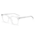 Clear TR90 Square Eyeglasses Frame Transparent Optical Glasses for Men and Women Model Variant - Clear Frame
