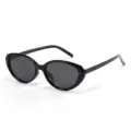 Occhiali da sole cat-eye neri vintage per donna e uomo, occhiali polarizzati di tendenza. - C7 Montura nera, lenti grigie
