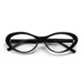 Montatura Occhiali da Vista Cat Eye TR90 Vintage Leggera per Donna Moda Style - C1 Montatura Nero Lucido