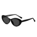 Occhiali da sole cat-eye neri alla moda per donna e uomo, eleganti occhiali polarizzati chic. - Montatura Nero Lucido Lente Grigia