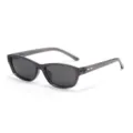Occhiali da sole quadrati TR90 alla moda per uomo e donna, design rétro con montatura grigia. - Montatura Grigia Trasparente Lente Grigia