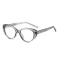 Montatura occhiali da vista gatto grigia trasparente anti luce blu donna moda trendy - Montatura Grigio Trasparente