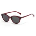 Occhiali da sole cat-eye polarizzati trasparenti rossi TR90 stile retro da strada. - C8 Montatura Rosso Vino Lente Grigia