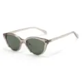 Occhiali da sole cat-eye grigi traslucidi con lenti verdi TR90 protezione UV alla moda - C9 Montatura Kaki Lente Verde