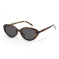 Vintage cat eye tortoiseshell sunglasses for women and men, stylish polarized sun eyewear. - Tortoise Frame Gray Lens