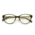 Occhiali da vista gatto TR90 alla moda per uomo e donna, montatura leggera e grande trasparente. - C6 Verde Oliva