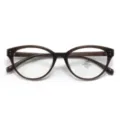 Retro TR90 Brillenrahmen für Damen und Herren, braune Anti-Blaulicht optische Brille. - Tiefes Kaffee Montur