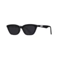 Occhiali da sole cat eye neri donna uomo retro polarizzati UV400 eleganti chic moda - montatura nera con lenti grigie