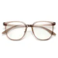 TR90 large frame optical glasses stylish clear eyewear for men and women daily wear - Light Brown (C40)