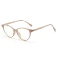Montatura occhiali cat eye leggera TR90 donna retrò anti luce blu ottica elegante - Montatura Tè al Latte