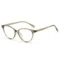 Montatura Occhiali Occhio di Gatto TR90 Leggera Vintage Luce Blu Donna e Vista - Montatura Verde Oliva