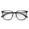 Montatura per occhiali da vista TR90 grande trasparente grigio unisex lenti trasparenti moda - Grigio Trasparente (C3)